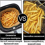 Аерофритюрниця безмасляна надпотужна 4000Вт Zepline Аерогриль великого об`єму 12л Багатофункціональна фритюрниця Мультипіч, фото 7