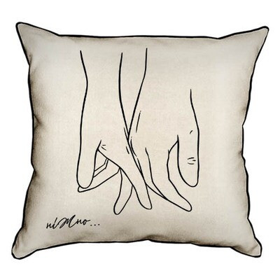 Подушка декоративна 45х45 см (мішковина) Ніжно