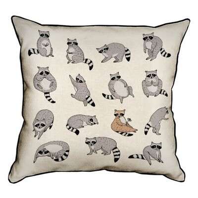 Подушка декоративна 45х45 см (мішковина) Єноти