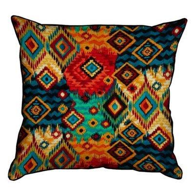 Подушка декоративна 45х45 см (мішковина) Етно орнамент