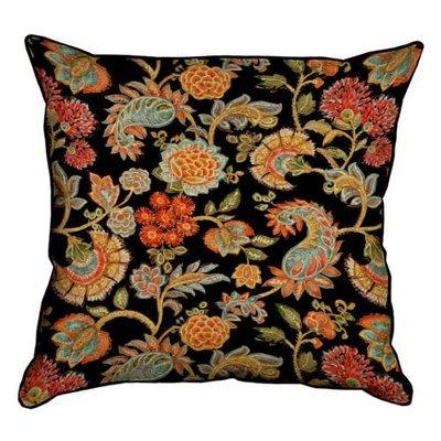 Подушка декоративна 45х45 см (мішковина) Квітковий візерунок