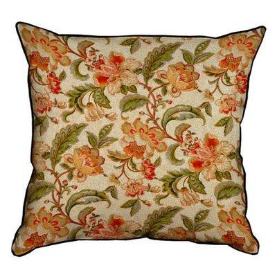 Подушка декоративна 45х45 см (мішковина) Квіти