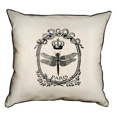 Подушка декоративна 45х45 см (мішковина) Paris (бабка)