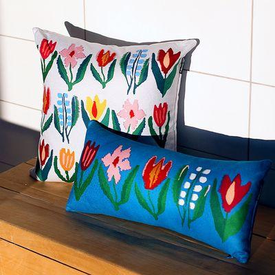 Подушка для дивана 45х45 см ««Весняні квіти»