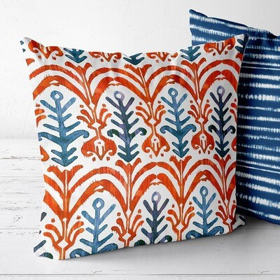 Подушка для дивана 45х45 см ««Червоно-синій орнамент»