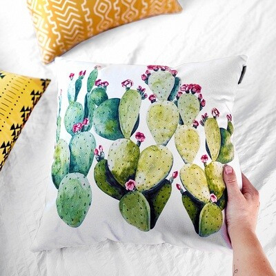 Подушка для дивана 45х45 см ««Квітучі кактуси»