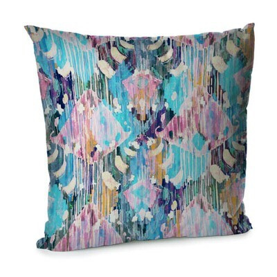 Подушка для дивана 45х45 см ««Бірюзовий етно орнамент»