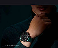 Ремінець шкіряний для годинника Xiaomi Watch 2/ 2Pro/ S4/ S3/ S2/ S1 22 мм Black-green, фото 8