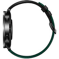 Ремінець шкіряний для годинника Xiaomi Watch 2/ 2Pro/ S4/ S3/ S2/ S1 22 мм Black-green, фото 5