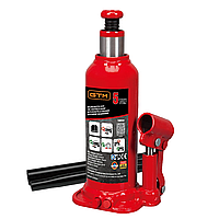 Домкрат гідравлічний 5т GTM Т90504 пляшковий одноштоковий : висота підйому 413 мм, вантажопідйомність 5 т EHA