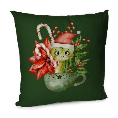 Подушка для дивана 45х45 см «Змійка в чашці»