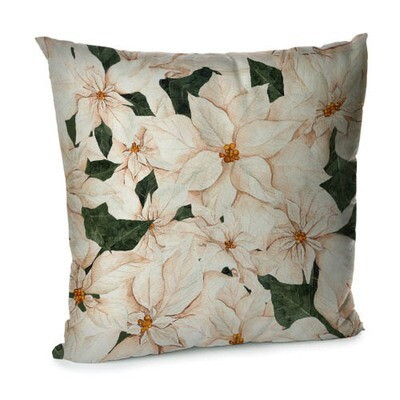 Подушка для дивану 45х45 см «Білий різдвяник (молочай)»