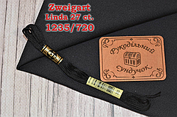 Тканина рівномірного переплетіння Zweigart Linda 27 ct. 1235/720 (чорний) Black
