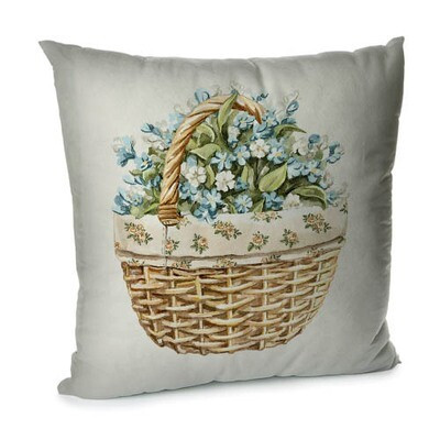 Подушка для дивана 45х45 см «Кошик з квітами»