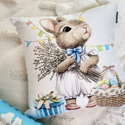 Подушка для дивана 45х45 см «Кролик на Великдень»