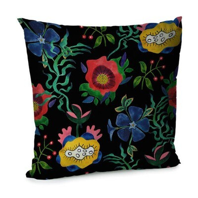 Подушка для дивана 45х45 см «Маки і волошки Стилізація»