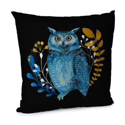 Подушка для дивана 45х45 см «Синій пугач»