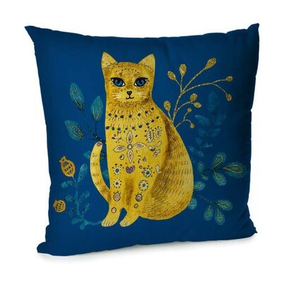 Подушка для дивана 45х45 см «Етно кішка»