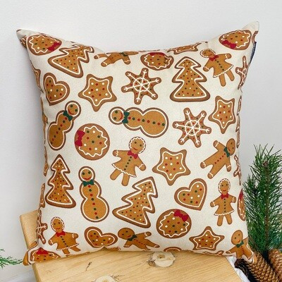 Подушка для дивана 45х45 см «Новорічні пряники»