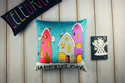 Подушка для дивана 45х45 см «Happy holidays»