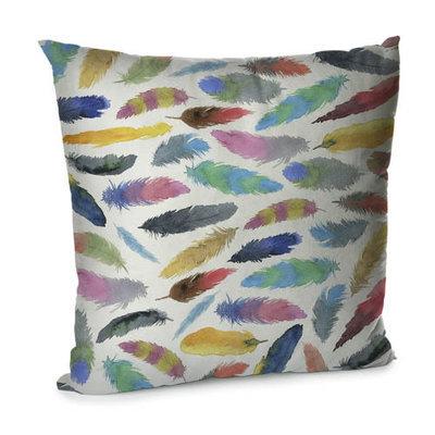 Наволочка для подушки (оксамит) 45х45 см Різнокольорове пір'я