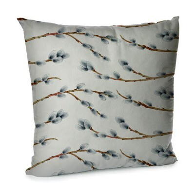 Наволочка для подушки (оксид) 45х45 см Котики, верба