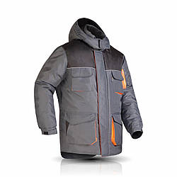 Куртка утеплена робоча ОРІОН з капюшоном (сіра)