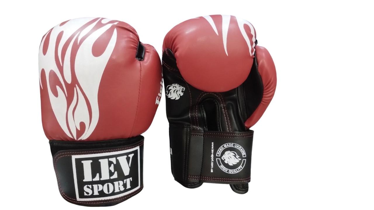 Рукавички бокс Lev Sport CLASS стрейч червоний, фото 1