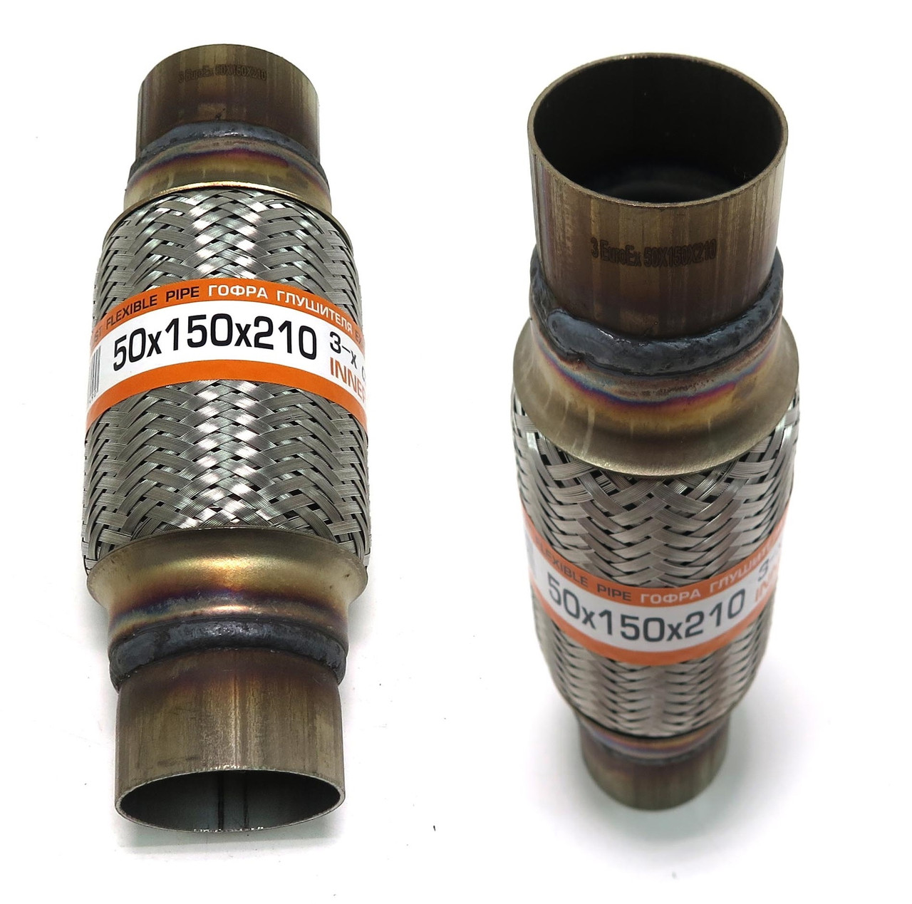 Гофра глушника 3-х слойна + фланец 50x150x210 EuroEx Угорщина