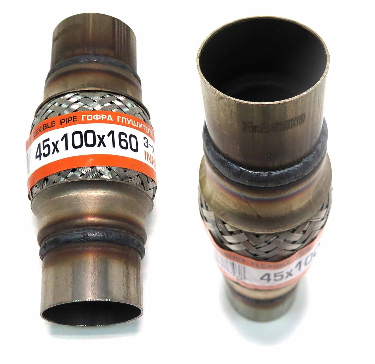 Гофра глушника 3-х слойна + фланец 45x100x160 EuroEx Угорщина.