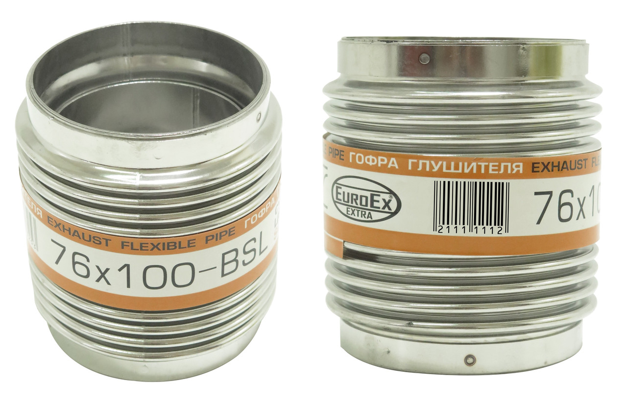 Гофра глушника Цільнометалева 76x100 (SS321) EuroEx Угорщина