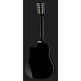 Акустична гітара Harley Benton D-200CE-12BK, фото 4