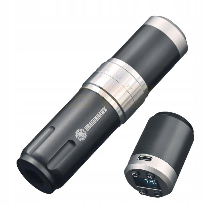 DRAGONHAWK FOLD 3 акумуляторна машинка для стрижки з регульованим ходом, 2 акумулятори, фото 1