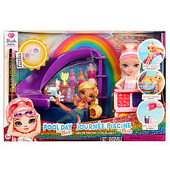 Ігровий набір з лялькою Rainbow High Littles Blush Parker Pool Day Playset Веселкове свято в басейні 522249