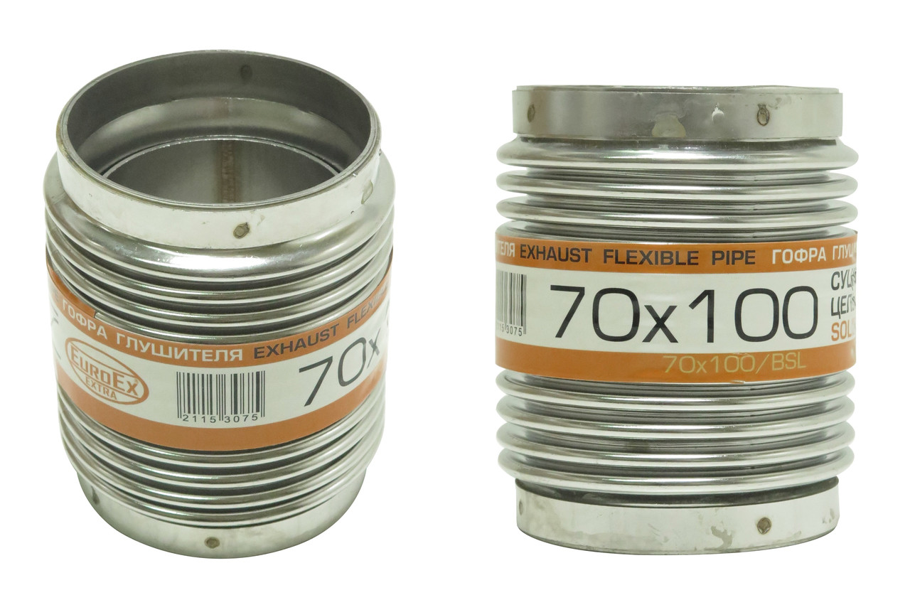 Гофра глушника Цільнометалева 70x100  EuroEx Угорщина