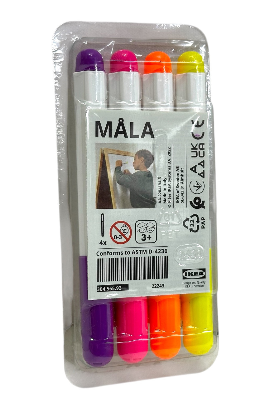 Набір маркерів IKEA MALA (ІКЕА МОЛА). 30456593. 4 предмети, фото 1