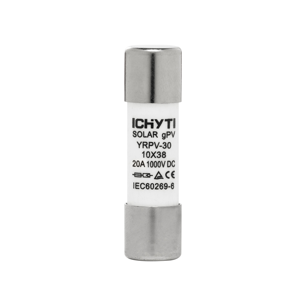 Керамічний запобіжник 20A (FUSE 10x38-20A) YRPV-30-20A CHYT