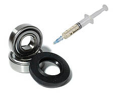 Набір підшипників SKF та сальник для пральної машини Bosch, Siemens (6204+6305+28*62*10/12)