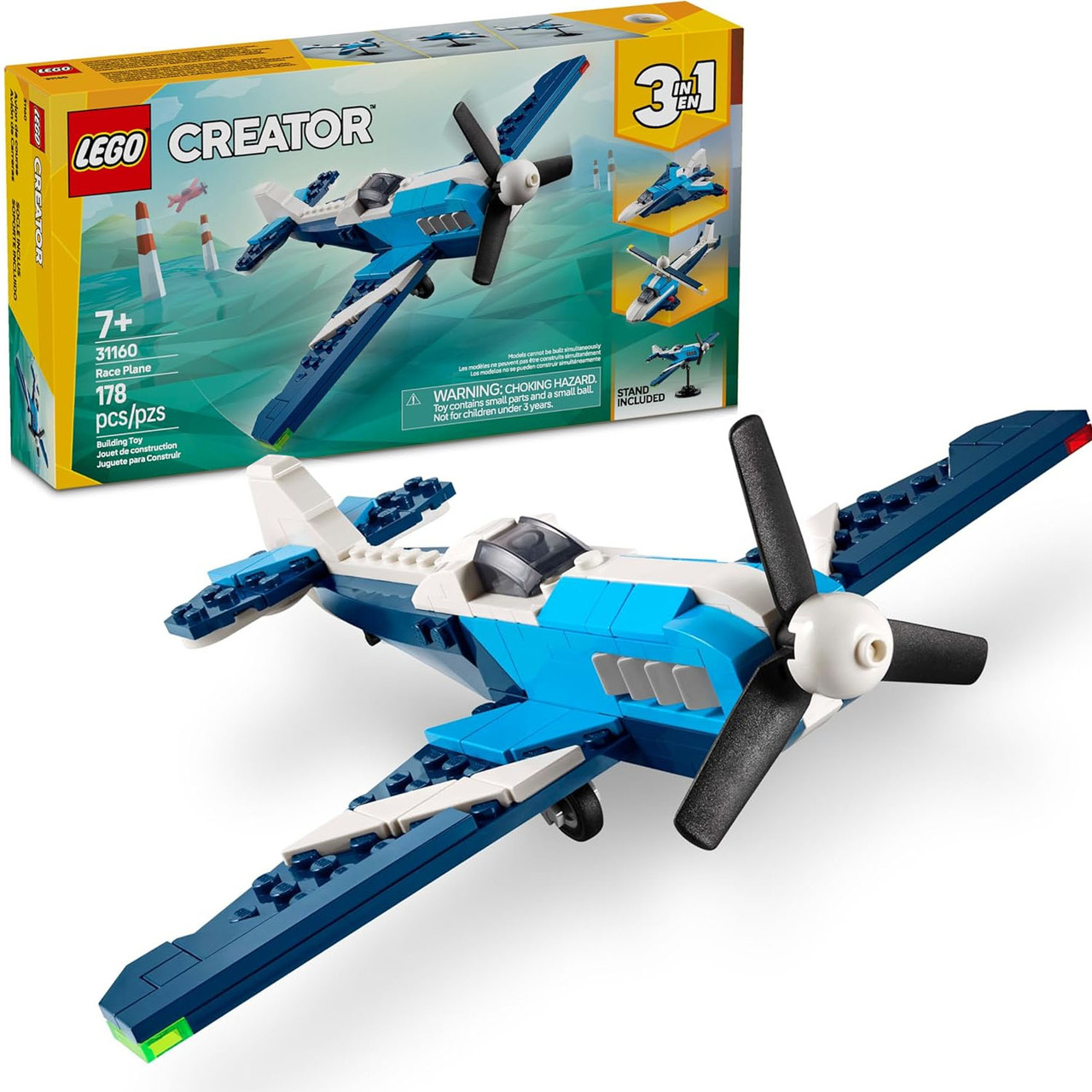 Конструктор Лего Креатор 3 в 1 Літаки гоночний літак Lego Creator 31160