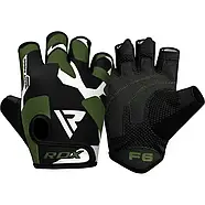 Рукавички для фітнесу RDX F6 Sumblimation Black/Green S 15-17 см, фото 2