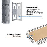 Металеві стелажі 1600х900х400, 175 кг/полицю, 4 полиці МДФ, оцинкований, Збірні стелажі !!!, фото 3