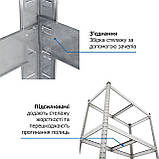 Металеві стелажі 1600х800х400, 175 кг/полицю, 4 полиці МДФ, оцинкований, Збірні стелажі !!!, фото 5