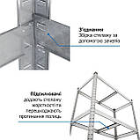 Стелаж розбірний металевий 1800х1000х500, 150 кг/полку, 5 полиць МДФ, оцинкований, Швидкозбірні стелажі !!!, фото 5