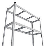 Стелаж металевий оцинкований швидкозбірний 1800х1200х500, 175 кг/полицю, 5 полиць МДФ !!!, фото 2