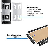 Стелаж металевий пофарбований, 4 полиці МДФ, 1600х900х300, 175 кг/полицю, Швидкозбірні стелажі !!!, фото 6