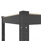 Стелаж металевий пофарбований, 4 полиці МДФ, 1600х900х300, 175 кг/полицю, Швидкозбірні стелажі !!!, фото 7