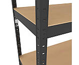 Стелаж металевий фарбований 1800х1000х400, 5 полиць МДФ, 150 кг/полицю, Універсальні Швидкозбірні стелажі !!!, фото 7