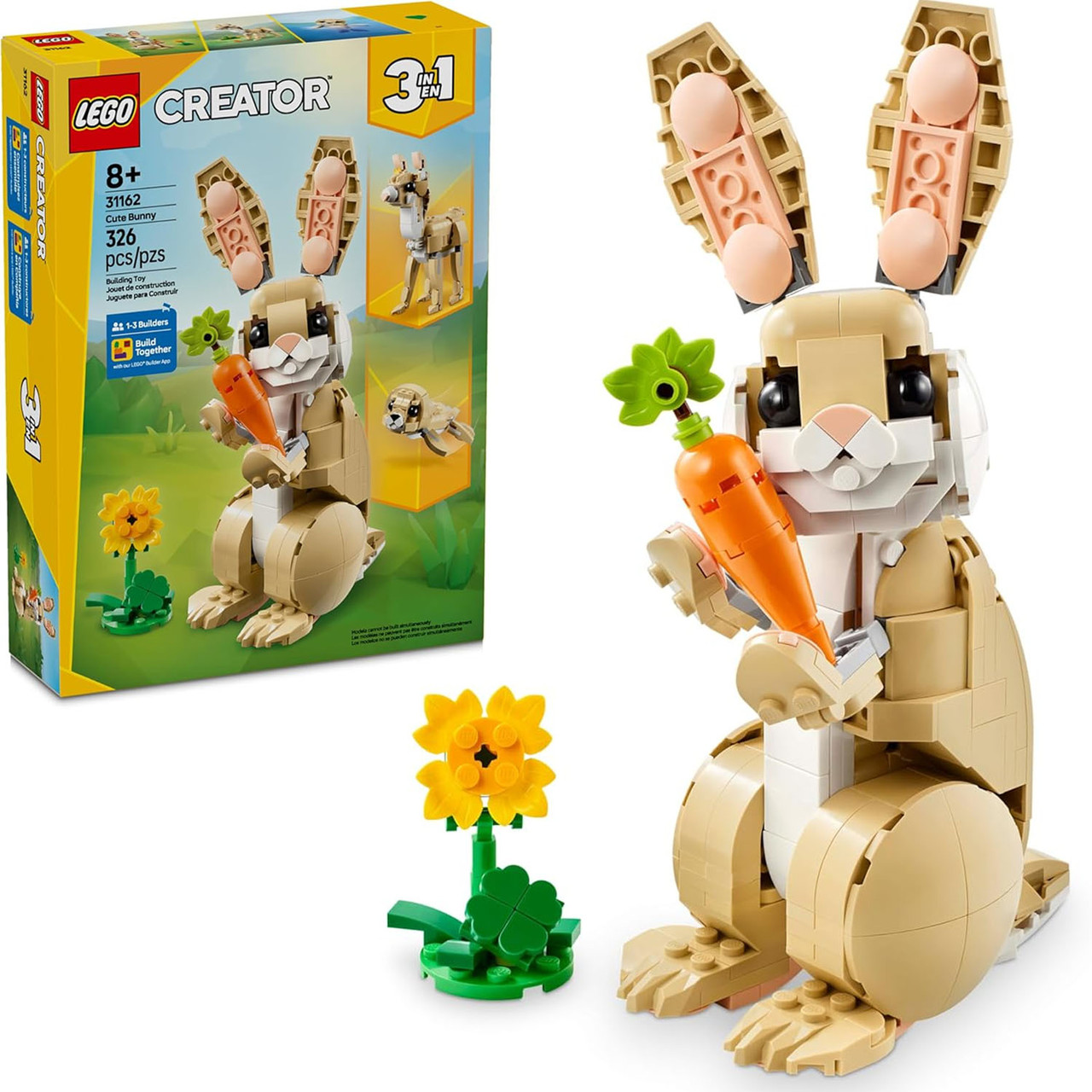 Конструктор Лего Креатор 3 в 1 Милий кролик Lego Creator 31162