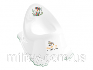 Горщик дитячий з музикою антиковзкий WILD&FREE LITTLE FOX white green