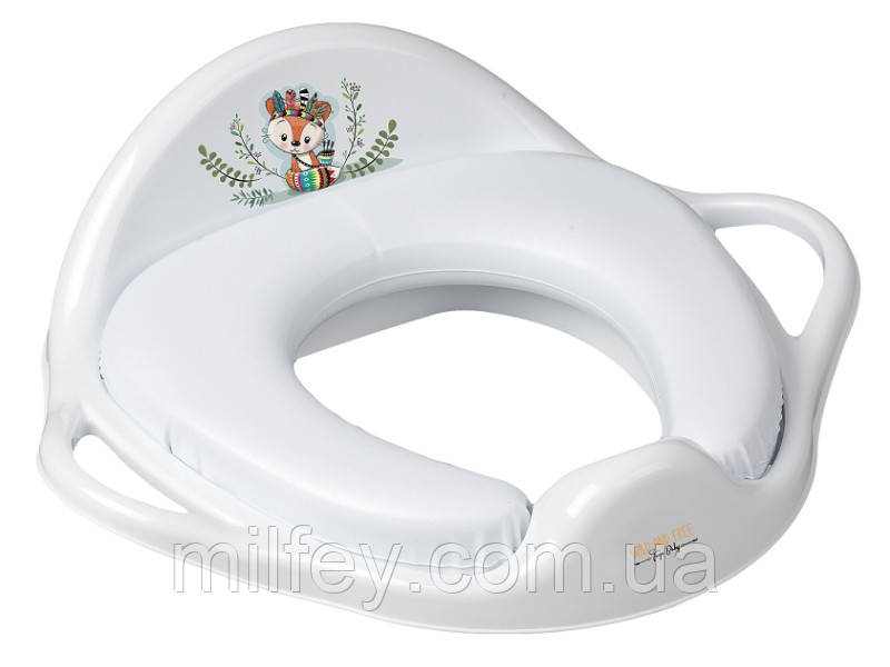 Накладка дитяча антиковзка на сидіння унітазу WILD&FREE LITTLE FOX white